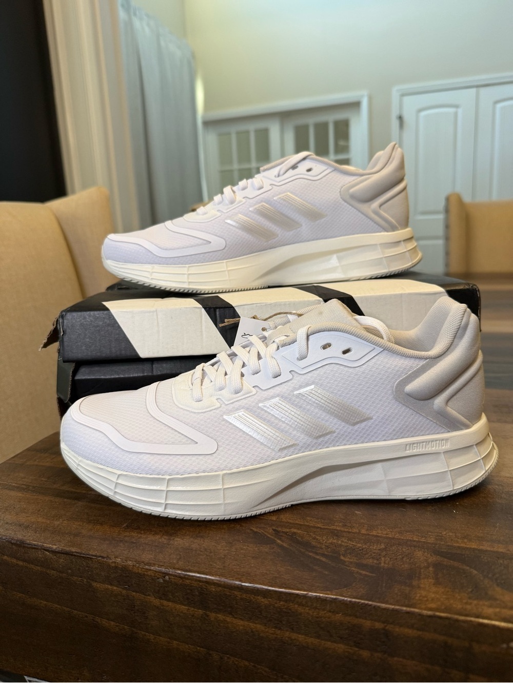 adidas Duramo 10 Men's Low Top Lace-Up Running Sneaker White HP23